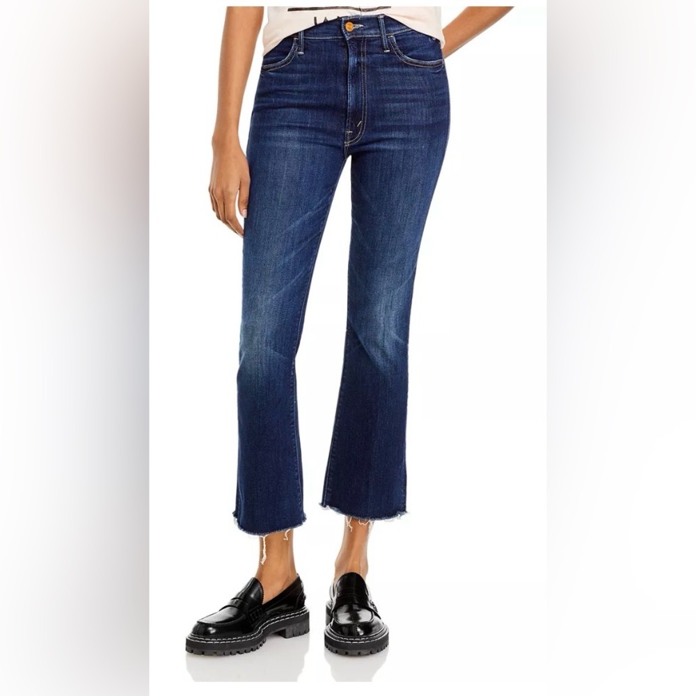 The Hustler Ankle Fray Flared Jeans in Teaming Up